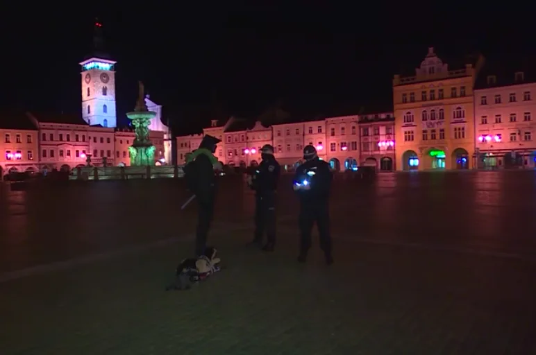 Mladík venčil na náměstí plyšového psa. Je to taková umělecká recese, řekl strážníkům
