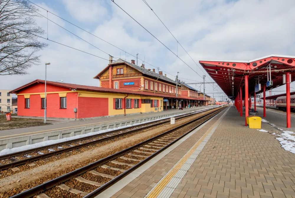 Nádraží ve Veselí nad Lužnicí.