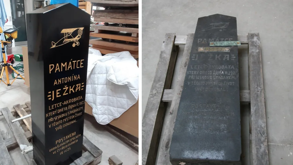 Památník připomínající tragické úmrtí mladého aviatika se dočká obnovy po 41 letech.
