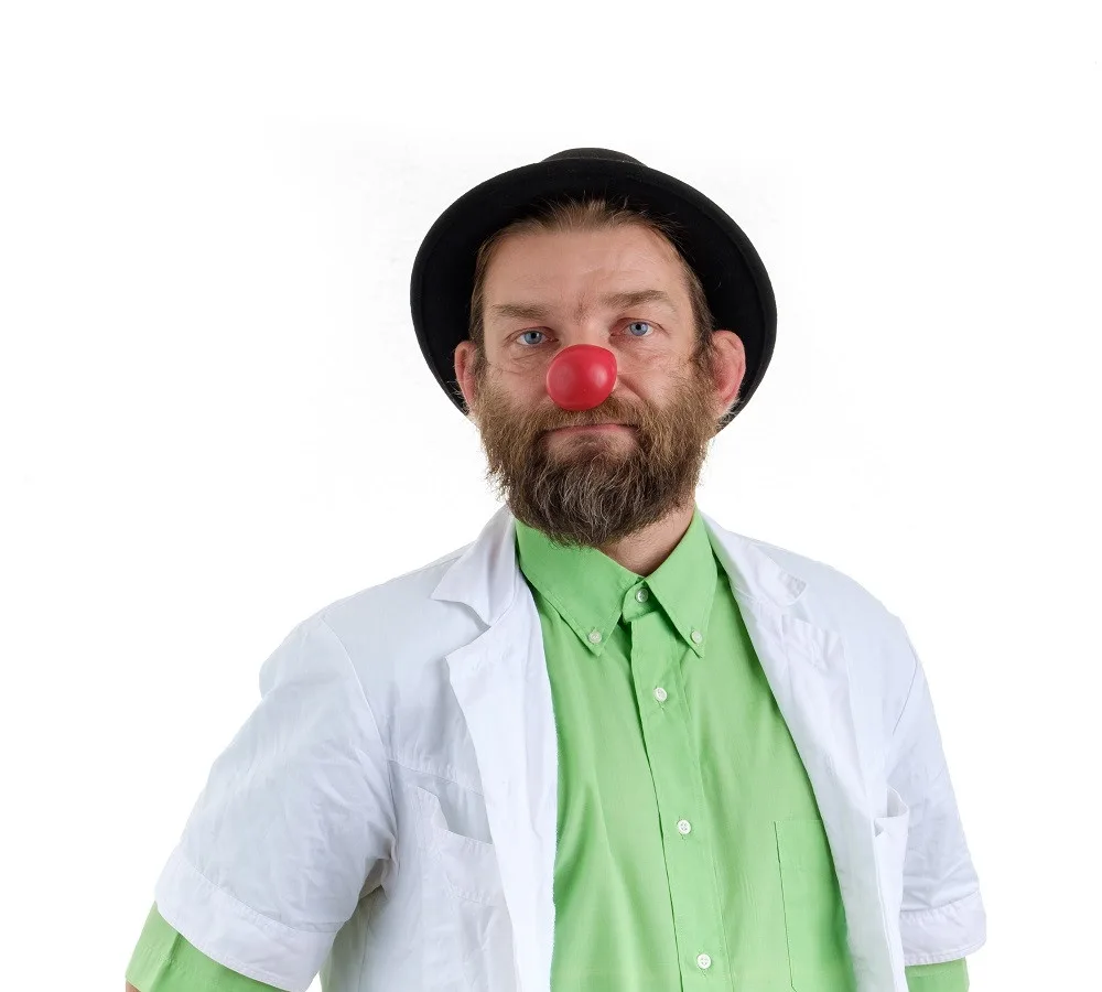 Zdravotní klaun Jakub Doubrava.