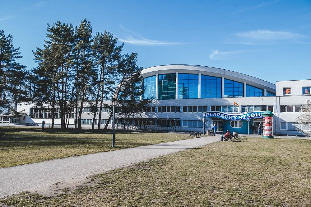 Plavecký stadion v Českých Budějovicích.