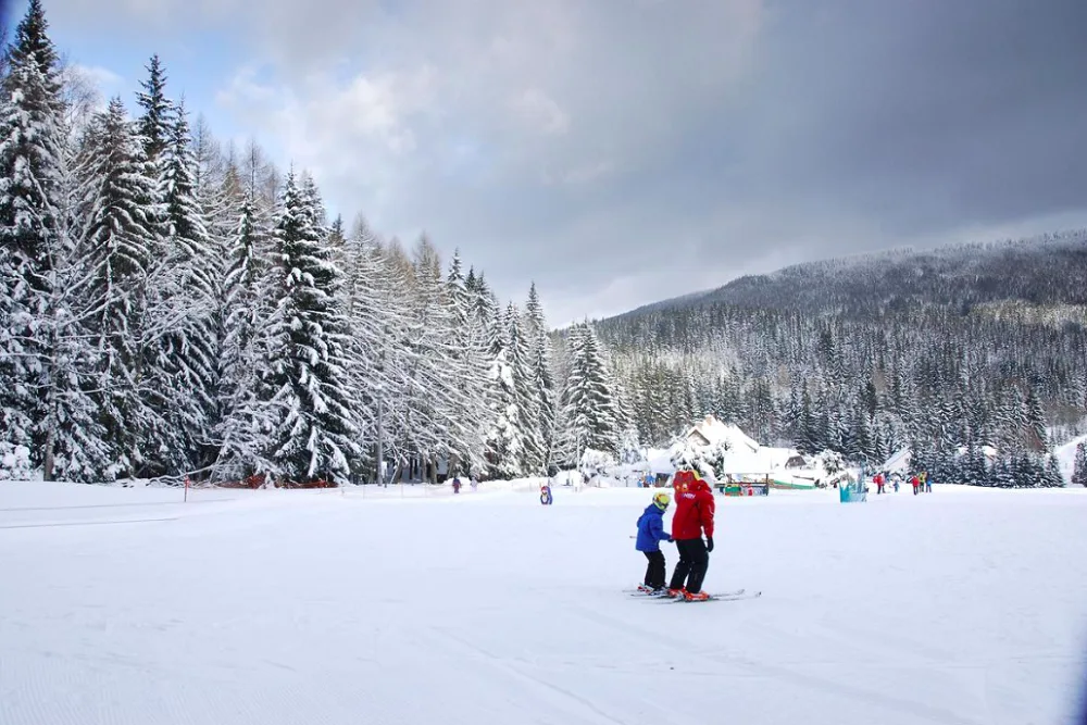 Ski areál Kubova Huť.