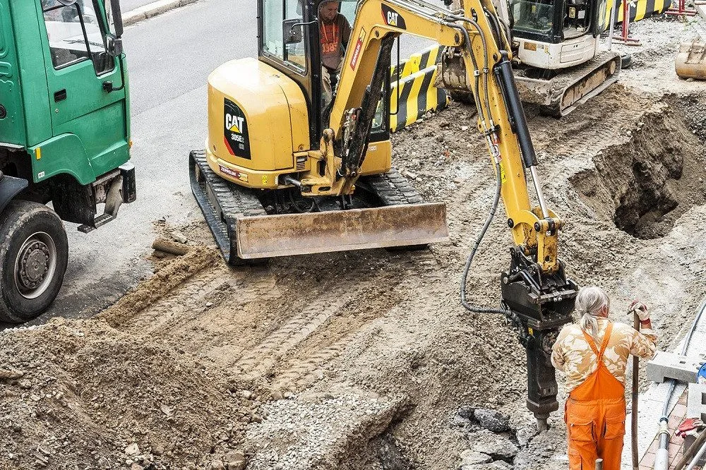 Rekonstrukce Novohradské ulice v roce 2020.
