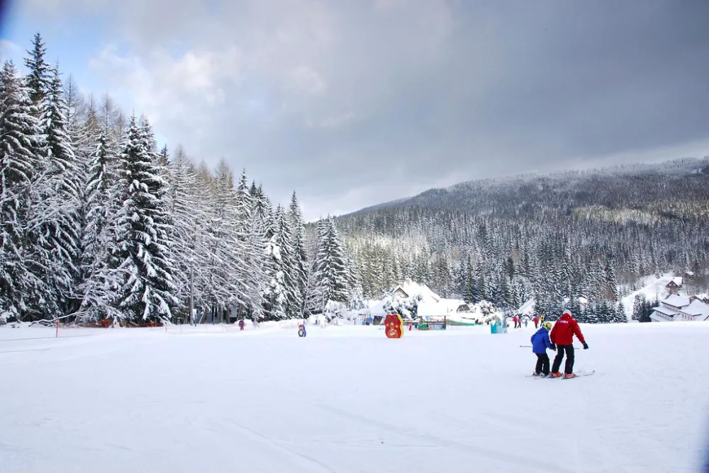 Ski areál Kubova Huť.