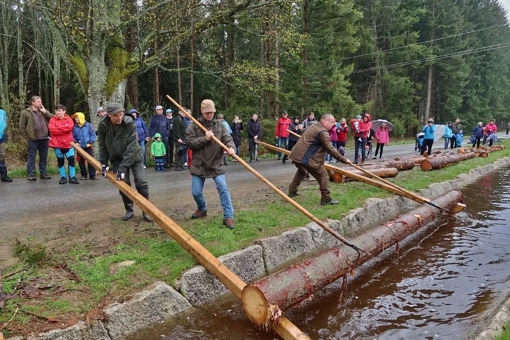 Želnavským smykem se po více než 60 letech plavilo dříví. Rekonstrukce trvala tři roky