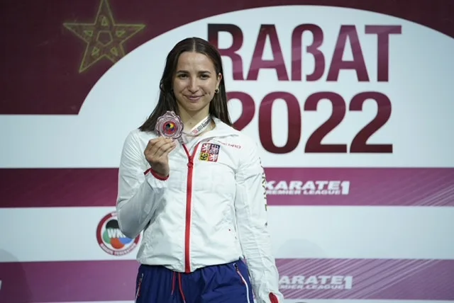 Budějcká karatistka si od maturitních otázek odskočila na světovou ligu. Z Maroka přivezla bronz. Autor:www.gokhantaner.com
