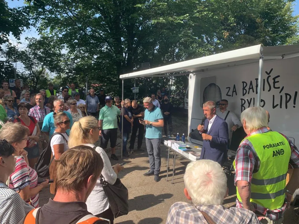 Andrej Babiš v Českých Budějovicích.