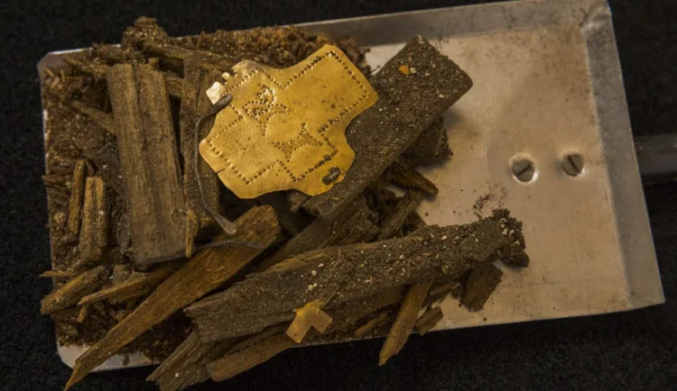 Zlatý hřeb našli archeologové 21. prosince 2020.