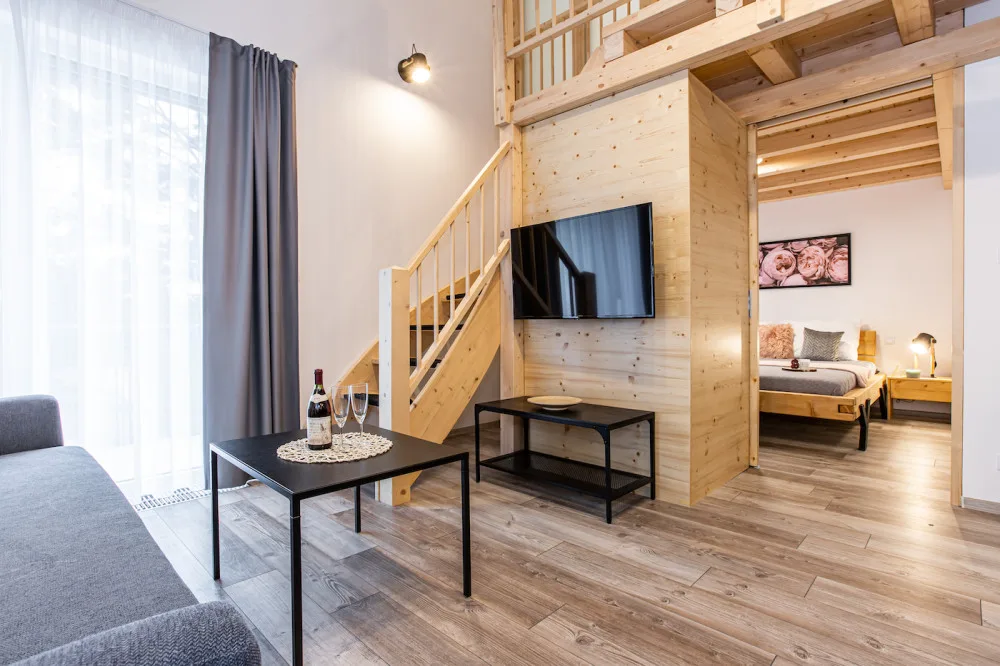 Apartmány mají různou velikost, pohodlí nabízí párům i rodinám s dětmi.