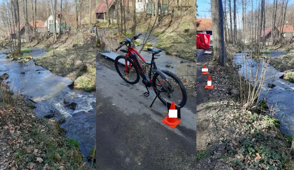 Tragická nehoda na jihu Čech. Senior bez přilby sjel s elektrokolem do potoka.
