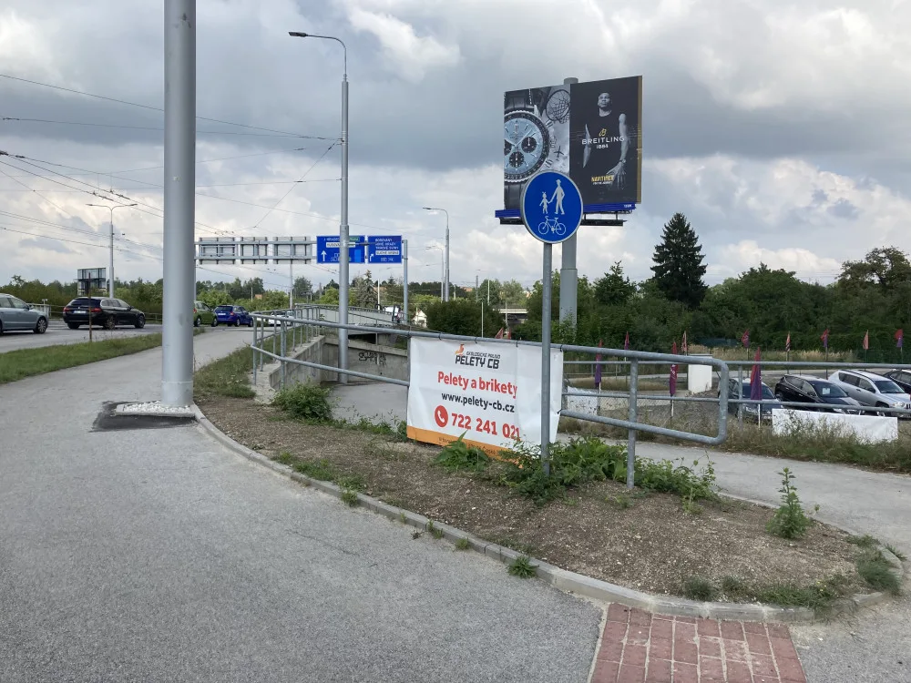 Reklama v Českých Budějovicích. Foto: Tomáš Holub