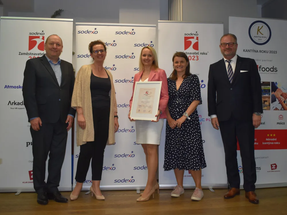 Sodexo Zaměstnavatelem regionu za rok 2023 se v Jihočeském kraji stal Národní pivovar Budějovický Budvar