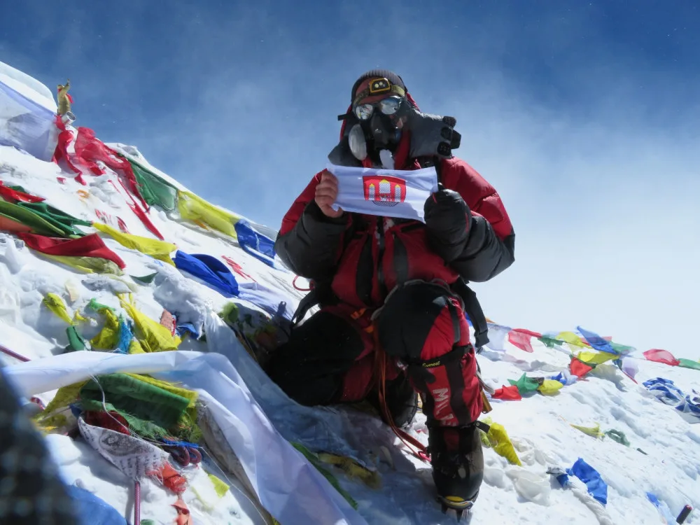 Budějčák Martin Jáchym na vrcholu Everestu