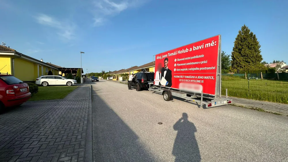 Protestní akce v Lišově.