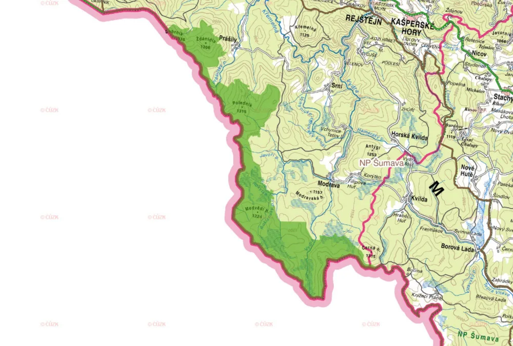 Mapa území.
