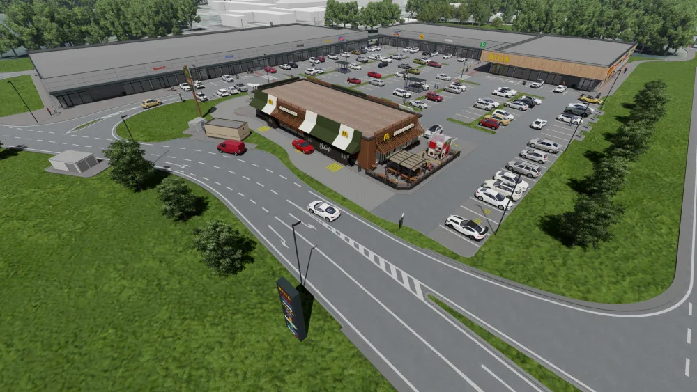 Retail park Terezín – vizualizace.