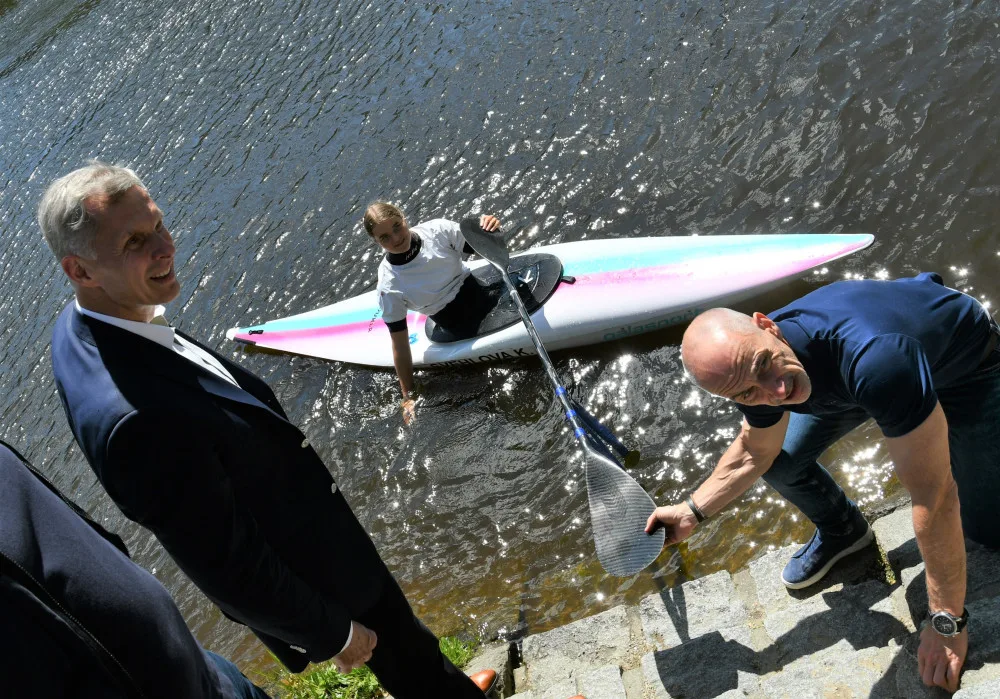 Medaile slavnostně pokřtila kajakářka a juniorská mistryně světa i Evropy Kateřina Švehlová.