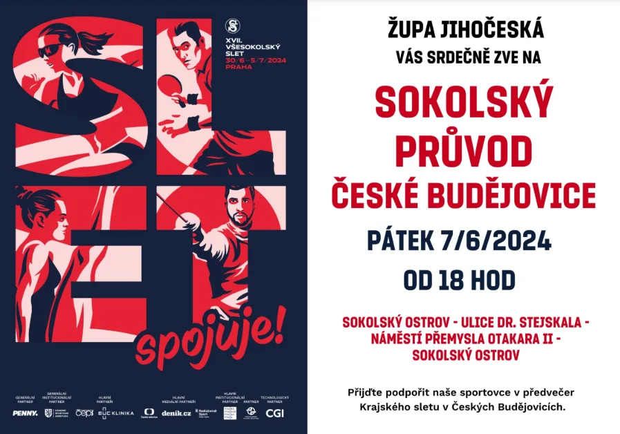 Krajský sokolský slet v Českých Budějovicích. Slavnostní setkání sokolů proběhne na Sokolském ostrově