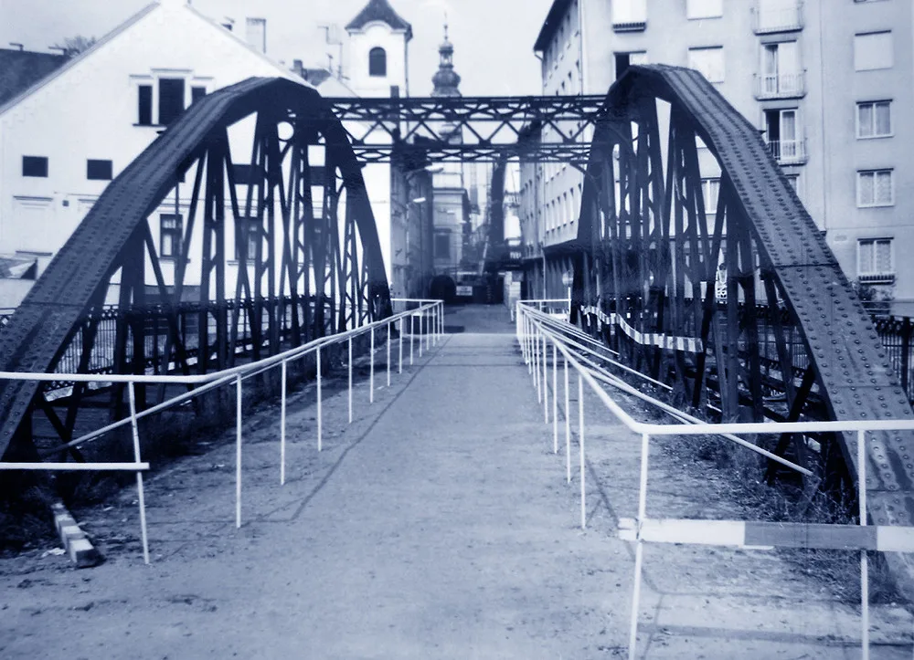 Železný most  most v roce 1988