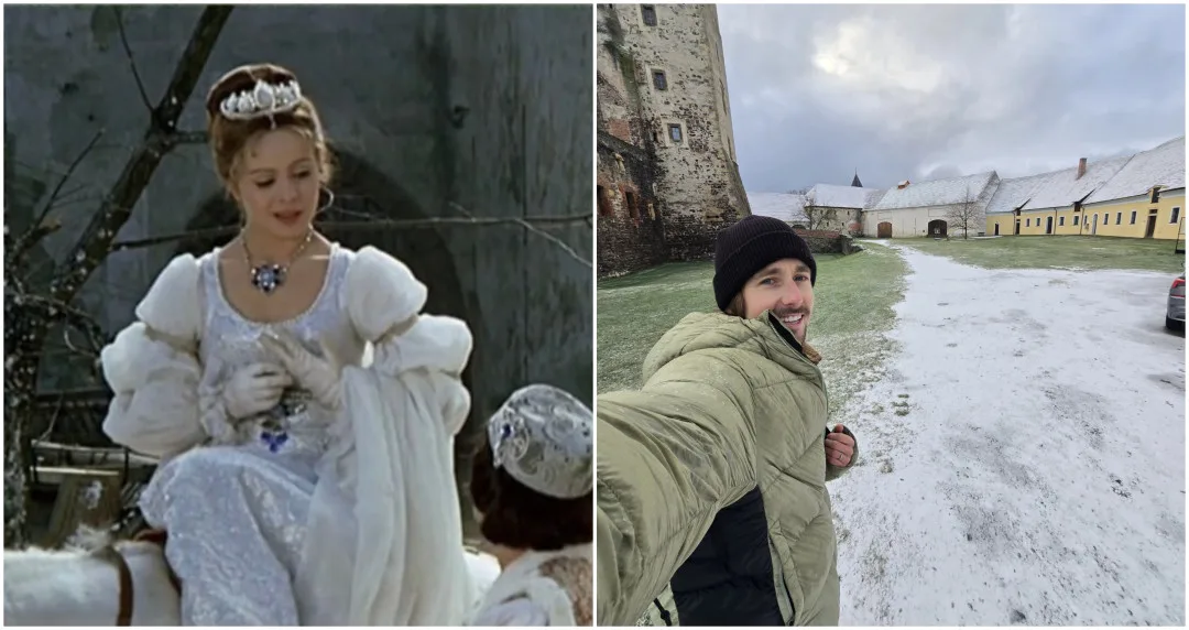 Srovnávací video ukazuje místa, kde se natáčela legendární Popelka. Jednu z lokalit hledal autor přes tři měsíce