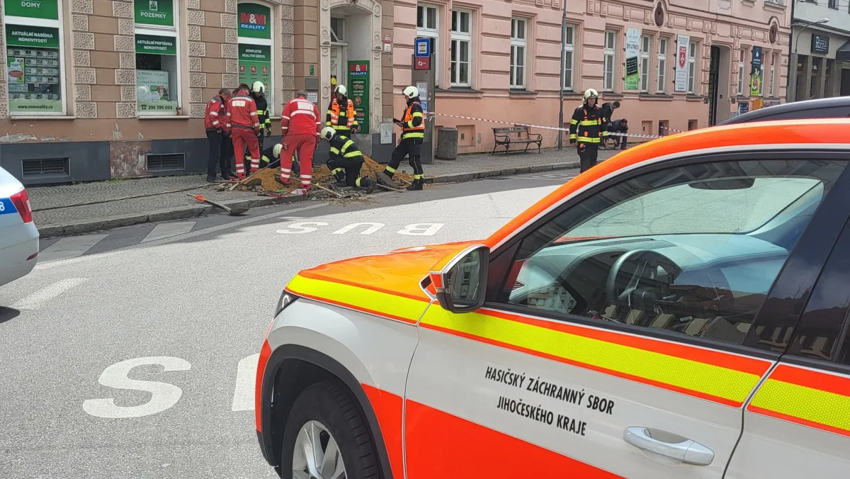 Kvůli úniku plynu evakuovali v centru Budějovic několik domů