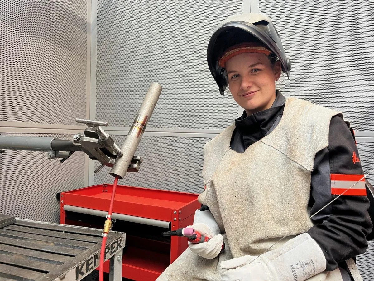 Leontına Urbanová je první svářečkou, která pracuje v Jaderné elektrárně Temelín