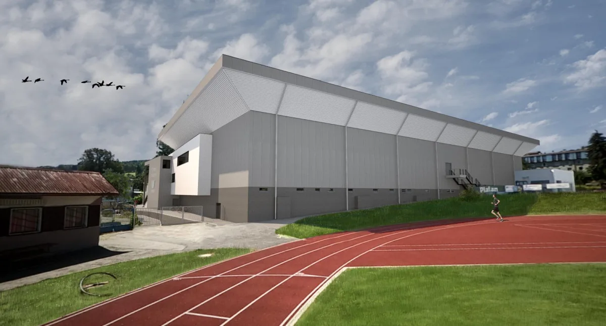 Předpokládaná podoba stadionu po první etapě rekonstrukce.
