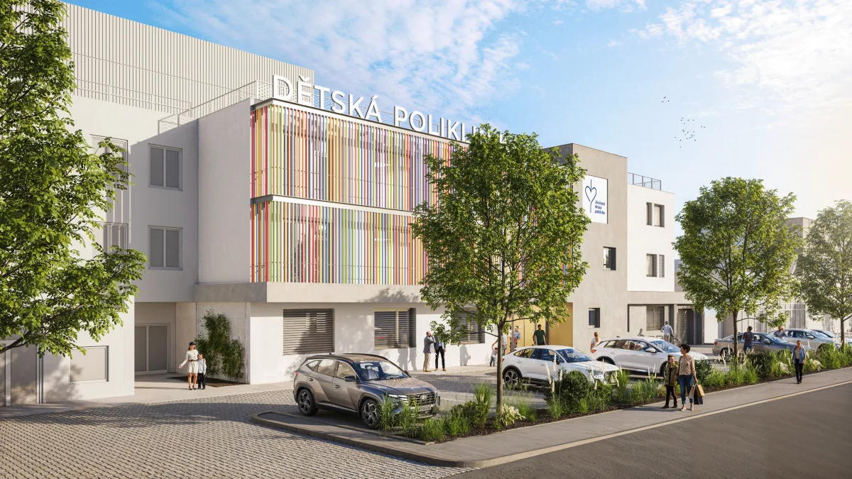 Stavba Jihočeské dětské polikliniky v Českých Budějovicích začala.