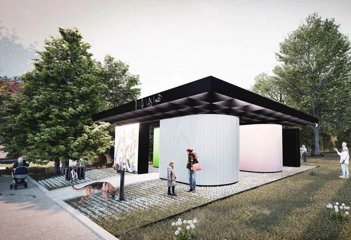 V parku pod gymnáziem budou nové toalety. Jindřichův Hradec spustí stavbu na podzim