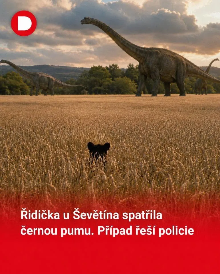 Černý panter rozpoutal na jihu Čech lavinu vtipů. Internet zaplavily humorné koláže