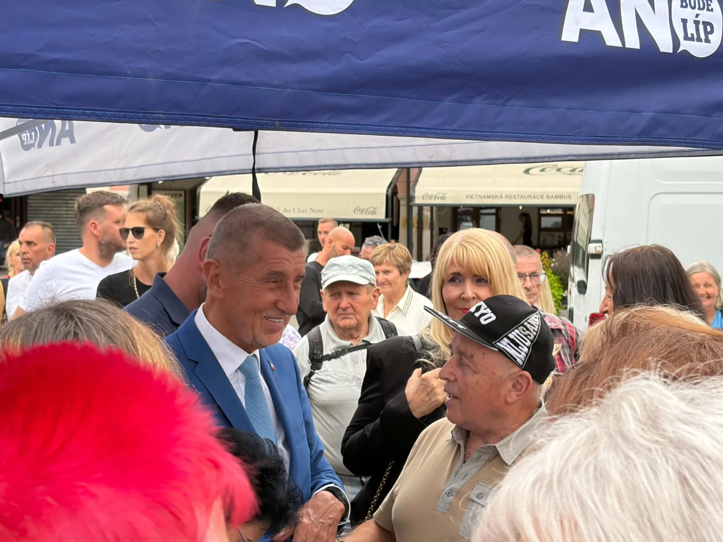 Hnutí ANO dorazilo do Budějc. Babiš mluvil o suchu i dvou miliardách v pr*eli