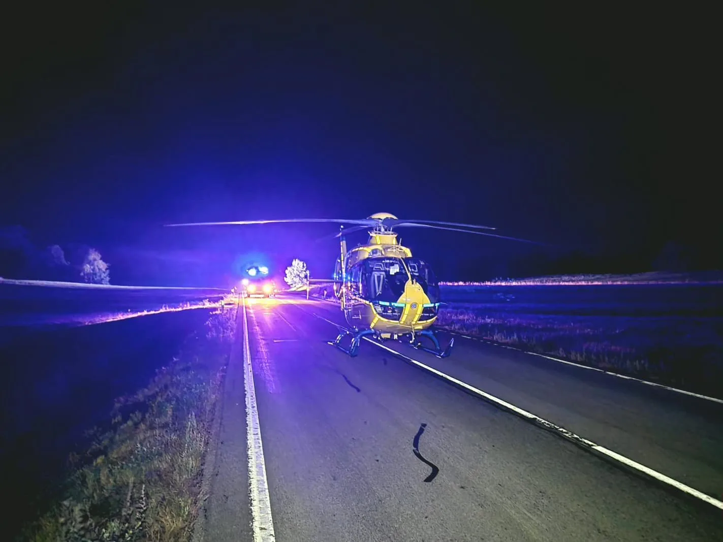 Vrtulník jihočeských záchranářů zasahoval v Rakousku. Lékaři pomohli zraněné ženě