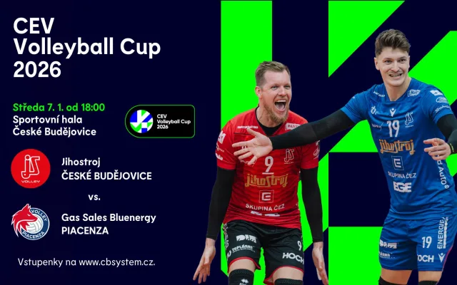 POHÁR CEV: Jihostroj vs. Piacenza