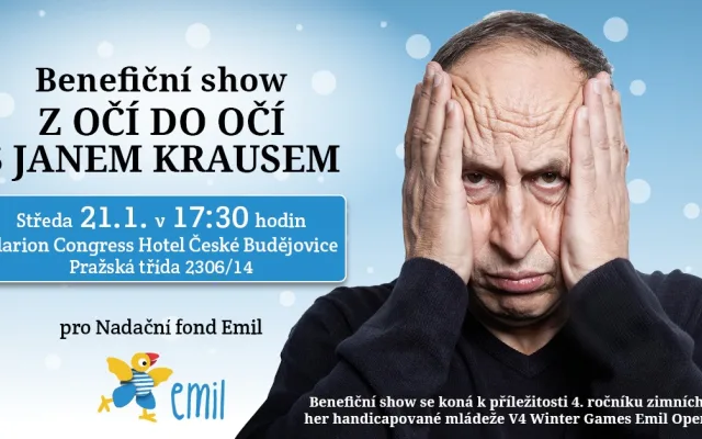 Benefiční show Z očí do očí s Janem Krausem
