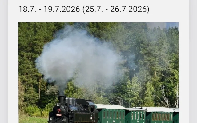 Šumavské léto s párou na Volarsku