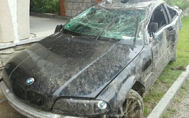 Takto dopadlo BMW po nehodě