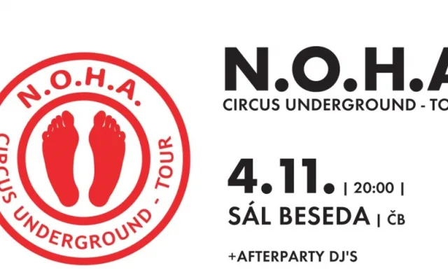 N.O.H.A. aneb Noise Of Human Art v pátek 4.11. v novém sále Besedy