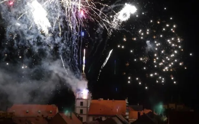 Ohňostroj v Třeboni