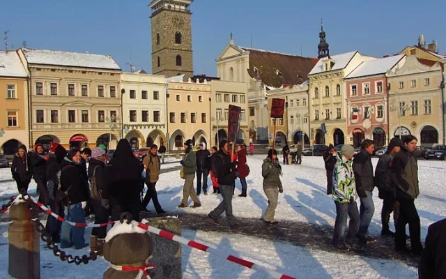 Budějcký protest proti dohodě ACTA