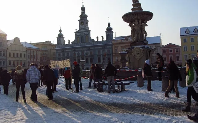 Budějcký protest proti dohodě ACTA