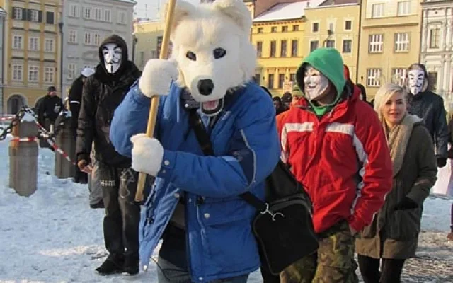 Budějcký protest proti dohodě ACTA