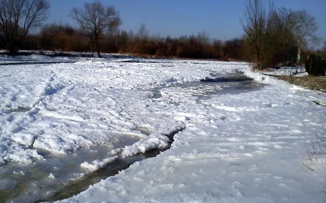 Vltava v Rožnově (3. února)