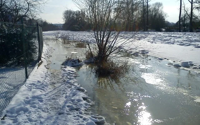 Vltava v Rožnově (14. února)