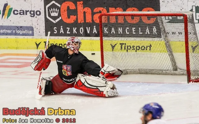 Budějcký gólman Jakub Kovář