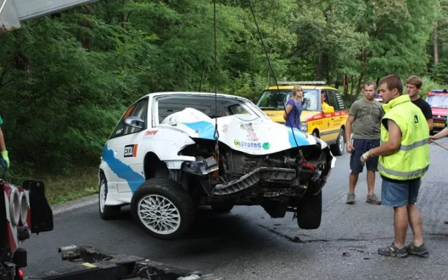 Šejdova astra po loňské havárii v Berouně