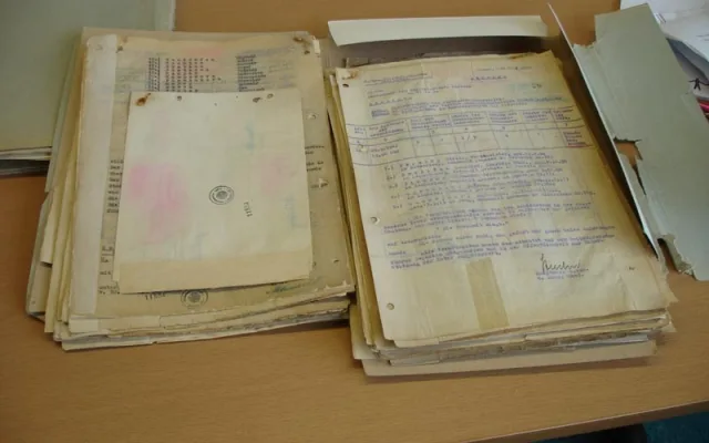 Popravčí protokol ve Státním ústředním archivu Praha