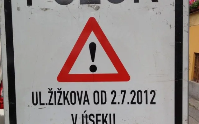 Upozornění pro řidiče