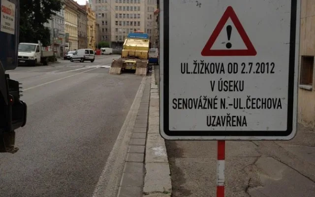 Uzavírka Žižkovy ulice