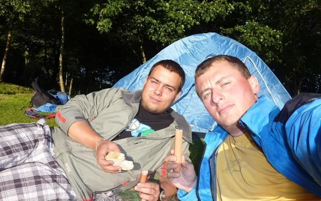 Honza a Jarda při nejlepším jídle v jejich životě