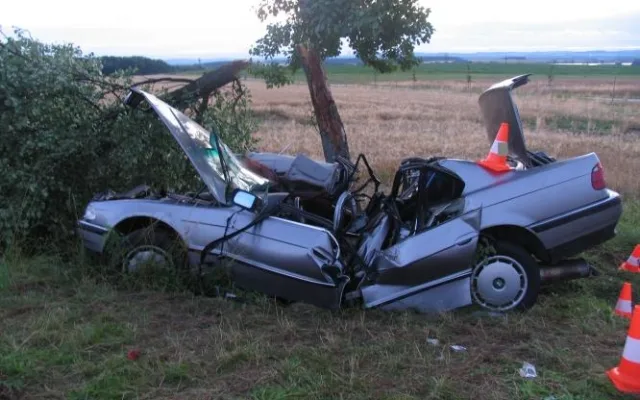Řidič a nezletilá spolujezdkyně zemřeli při nárazu do stromu
